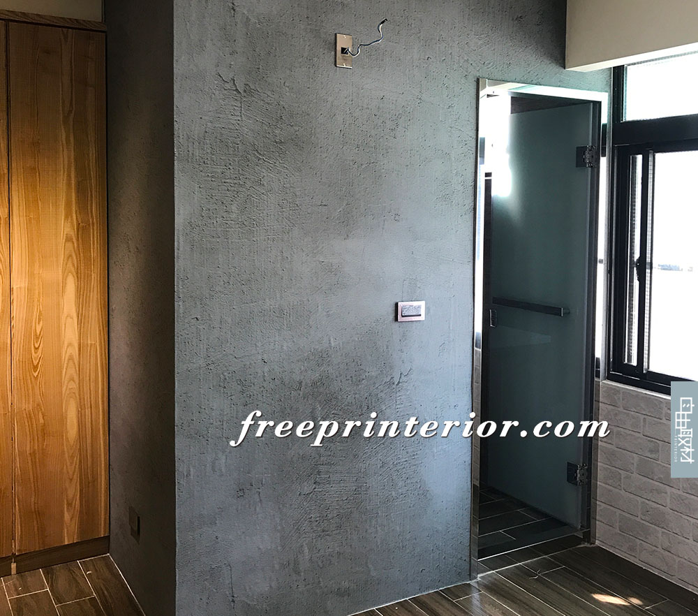 深灰水泥 自由取材客製化壁紙