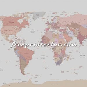 灰彩世界地圖壁紙