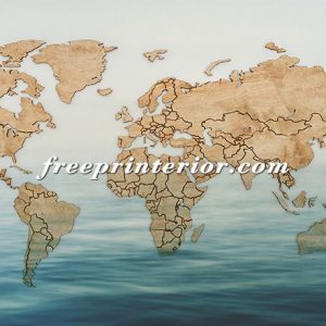 漂流木世界地圖壁紙