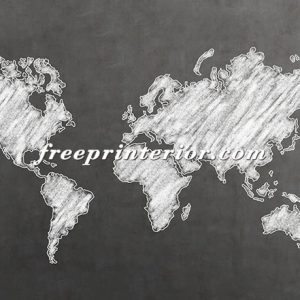深灰無字世界地圖壁紙