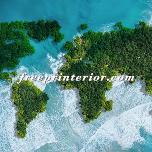 海島世界地圖壁紙