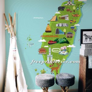 台灣島嶼特色地圖
