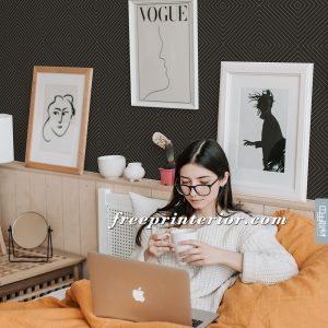 超細線方格紋｜灰黑