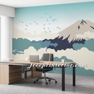 簡約富士山｜藍