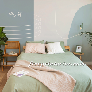 晚安極簡塗鴉｜灰藍